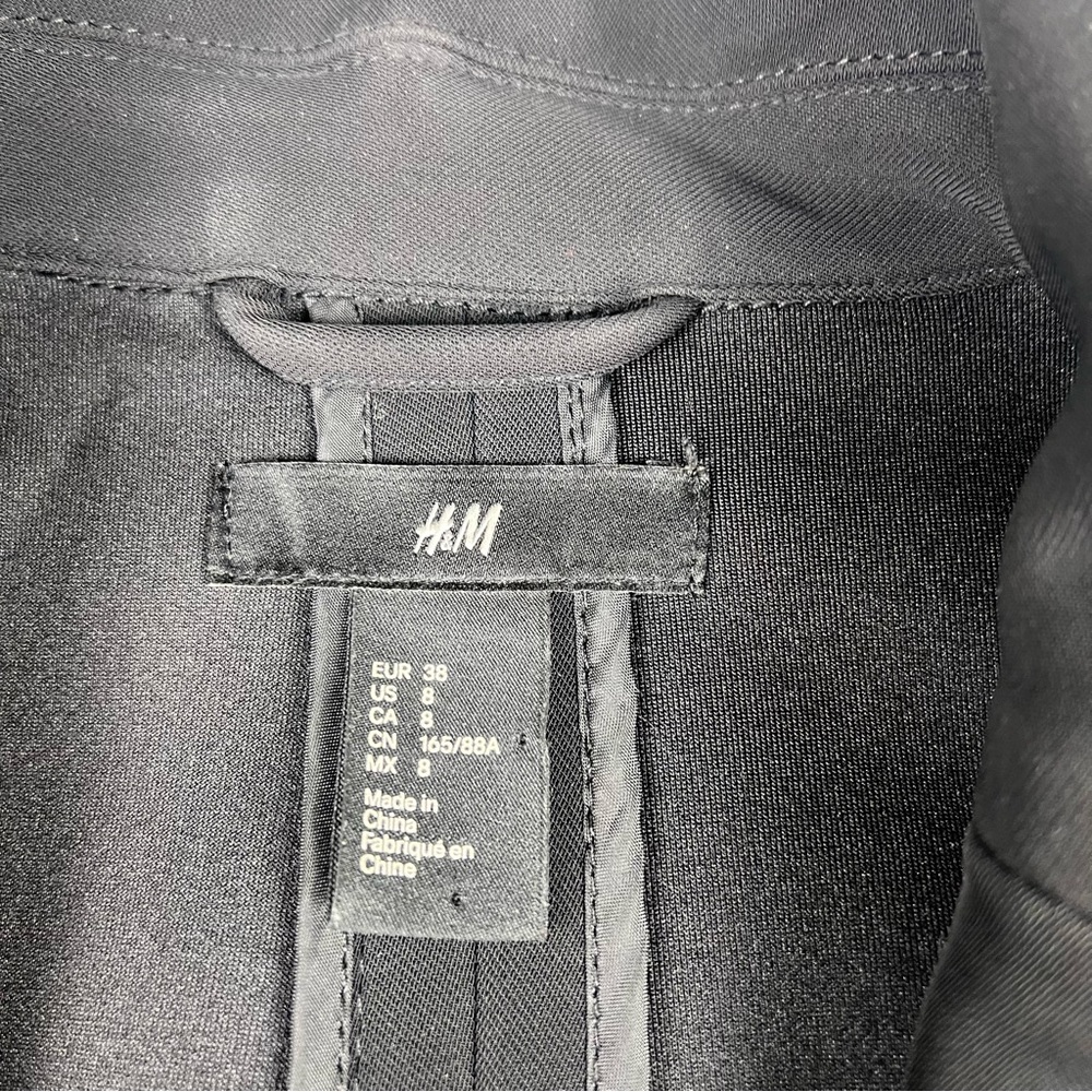 H&M Oversized Nylon Double Breasted Jacket Blazer Coat - Picture 8 of 9